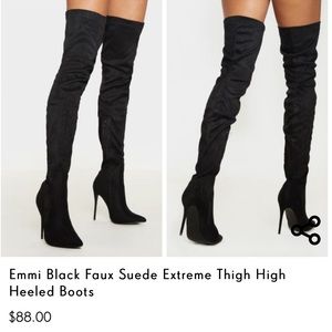 PrettyLittleThing Shoes - Black thigh boots PrettyLittleThing Shoes - Black thigh boots